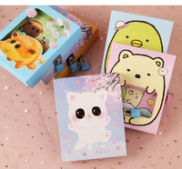 1 pièce Carnet de notes à mot de passe avec serrure, design créatif animaux de dessin animé, pour étudiants, reliure sans fil, coffret cadeau pour enfants