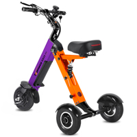 Trottinette électrique pliable TopMate ES33 en alliage d'aluminium léger à 3 roues, batterie 36V 7.8AH, fonction marche arrière, étanche, avec clé