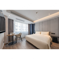 Solution unique, mobilier de chambre d'hôtel moderne en bois de luxe cinq étoiles, design personnalisé, pour les projets d'appartements et de villas