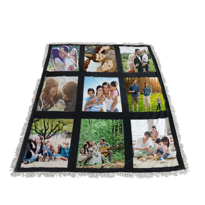 LJJZH 359พิมพ์ภาพที่กำหนดเอง9แผงผ้าห่มผ้าห่มนุ่มผ้าห่มโยนอบอุ่นสำหรับโซฟาและบ้านในร่ม