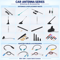Amplificateur de signal d'antenne radio de voiture en ligne DIN mâle-femelle avec câble d'alimentation séparé