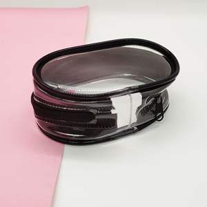 Custom Logo Data Cable Charger Storage Bag Mini PVC Transparent Lipstick <b>Pouch</b> Clear Storage Bag with Zipper - Product Image 3