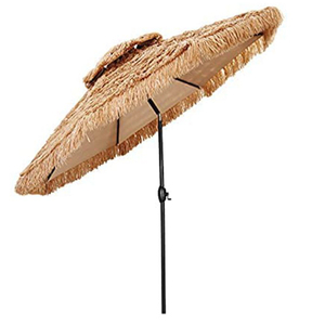 Sombrilla <span class=keywords><strong>de</strong></span> <span class=keywords><strong>Playa</strong></span> Comercial con Flecos <span class=keywords><strong>de</strong></span> Rafia, Parasol Grande Estilo Tiki con Base Pesada para <span class=keywords><strong>Alquiler</strong></span> <span class=keywords><strong>de</strong></span> <span class=keywords><strong>Playa</strong></span> y Resort - Product Image 2