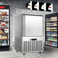 Congélateur rapide à température unique pour restaurant, en acier inoxydable, refroidissement par air et ventilateur pour la restauration
