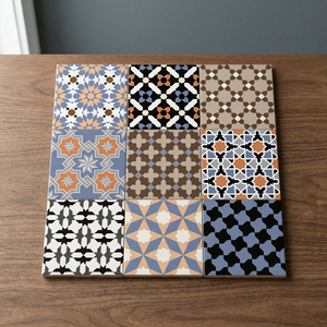 Azulejos de Cerámica Digitales Esmaltados de Diseño Marroquí, 30x30cm, Patrón Cuadrado, Impermeables, Estilo Villa - Product Image 4
