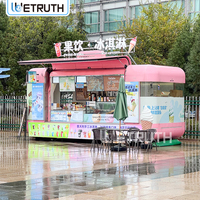 Chariot de vente ambulante en aluminium pour glaces, gelato, smoothies, desserts, bonbons, chips, kiosque, stand, nourriture de rue