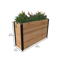 Jardinière de légumes d'extérieur en bois de 39 "L X 16" W X 19 "H Décorations de plantes et d'herbes racinées Parterre de fleurs pour la maison et le jardin