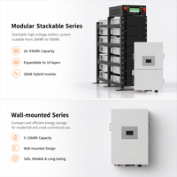 Batterie au lithium empilable haute tension ASGOFT 30kWh 40kWh 50kWh 60kWh 100kWh, pack de batteries solaires Lifepo4 100kW pour stockage d'énergie