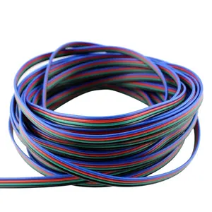 Kabel paralel 4pin kabel RGB warna-warni kabel ekstensi LED 18/20/22AWG Strip kabel LED Multi-core