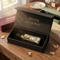Boîte cadeau de luxe en carton pour soins de la peau et parfums, rouge et verte, rectangulaire, avec fermeture magnétique, pour huiles essentielles, avec logo estampé or