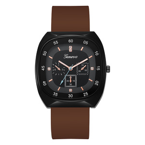 Reloj de Pulsera de Silicona para Mujer, Diseño Cuadrado, Elegante Reloj de Cuarzo de Tres Agujas para Exportación - Product Image 3