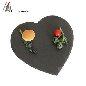 <span class=keywords><strong>Planche</strong></span> à fromage en forme de cœur en ardoise de mariage de taille 25x25cm avec couvercle - Product Image 3