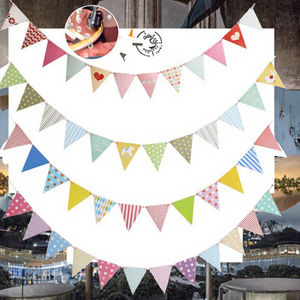 StartParty dekorasi kertas untuk Diwali Bronzing bendera garis spanduk segitiga untuk pesta mandi bayi ulang tahun liburan pesta - Product Image 3