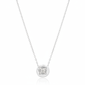 Triángulo diseño claro circón piedra forma redonda encanto colgante turco hecho a mano 925 joyería de plata esterlina - Product Image 2