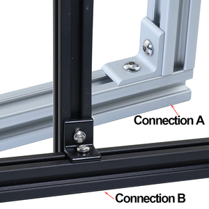 Support d'angle intérieur à 90 degrés à 2 trous série 2020 pour profilé en aluminium <span class=keywords><strong>20x20</strong></span> - Product Image 4