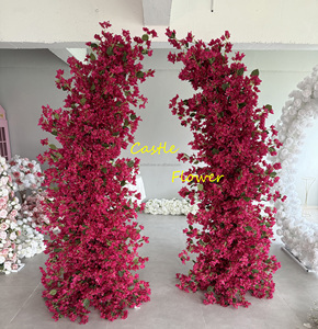 FAR020 grosir klakson lengkungan pernikahan dengan latar belakang bunga klakson lengkungan bunga buatan untuk dekorasi acara - Product Image 6