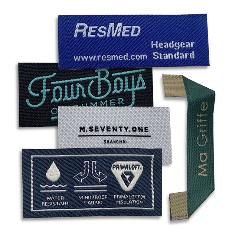 Customized Brand Garment Processing Accessories Sewing Neck Tags Woven Garment Labels For Clothing