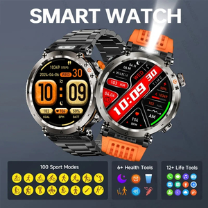 2025 nuovo orologio intelligente HT30 GPS impermeabile Design originale per gli uomini BT Call Monitor della salute con torcia a LED 100 + sport - Product Image 2