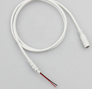 Personalizzato DC Cavo di Alimentazione 5.5*2.1 millimetri Maschio DC Spina a Ceppo Della Treccia del Cavo di Alimentazione di Piombo <span class=keywords><strong>con</strong></span> Piccolo SR sollievo - Product Image 6