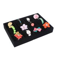 Plateau de présentation de bijoux en velours haut de gamme pour bagues, bracelets, colliers, montres, pendentifs, boucles d'oreilles et chaînes de main