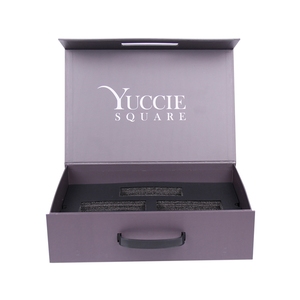New selling custom Purple luxury jewelry flip top cardboard Packaging Box with handle