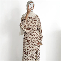 Robe musulmane élégante pour femme, imprimé fin, Abaya, Caftan marocain, Vêtement islamique, Djellaba, Robe Dubaï, Robe Ramadan 2026