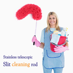 Trọng lượng nhẹ thép không gỉ <span class=keywords><strong>Telescopic</strong></span> mở rộng cực Slit bụi làm sạch Khăn lau bụi Kính thiên văn Rod - Product Image 5