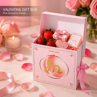 Valentijnsdag roze cadeaudoos op maat bedrukt milieuvriendelijk voedselveilig ontwerp service fruit parfum sieraden luxe verpakking OEM