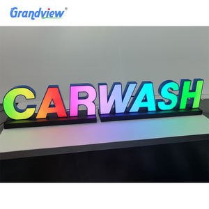 Custom RGB a todo color 3D LED <span class=keywords><strong>Car</strong></span> Wash Shop <span class=keywords><strong>Logo</strong></span> Signage, impermeable y ahorro de energía para uso en interiores/exteriores - Product Image 1