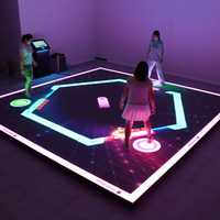 Salle de jeux interactive Pixel Arena : une expérience familiale avec mouvement et technologie, activant le jeu sur le sol LED