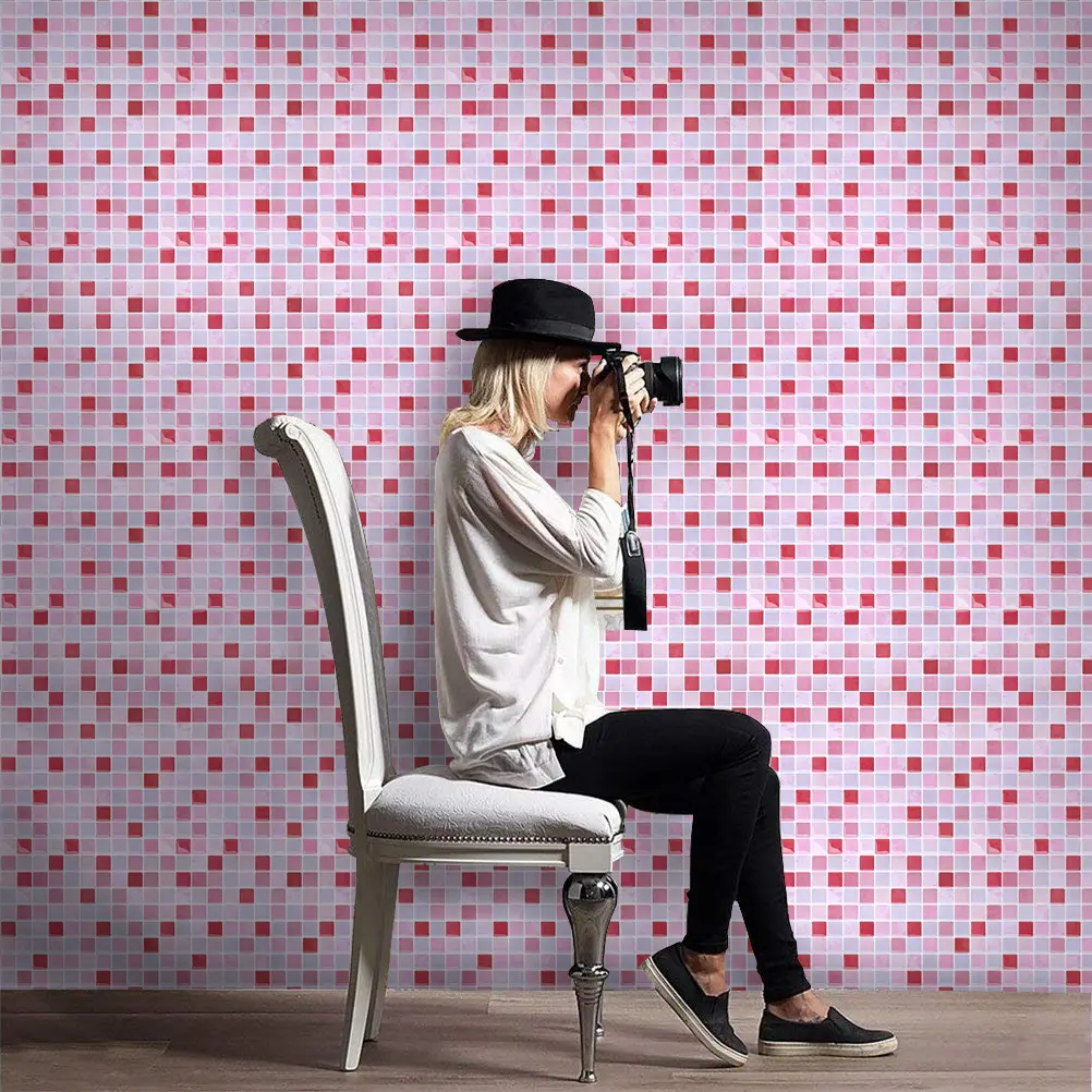 크리스탈 3d 모자이크 방수 벽 스티커 벽 종이 배경 벽 핑크/블루/그린/화이트/블랙