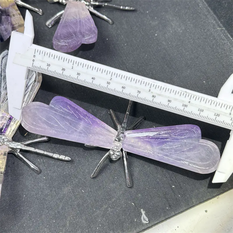Neuzugang natürliche hochwertige Fengshui-Heilungen Handwerk Fluorit Schmetterlingsschnitzerei zur Dekoration