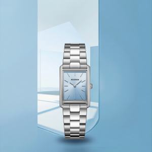 Montre élégante pour femme, style business, cadran carré, mouvement MIYOTA, acier inoxydable, verre saphir, résistance à l'eau 3 ATM, logo personnalisé - Product Image 2