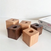 Porte-stylo en bois de noyer, simple, solide et créatif, pour le rangement sur table, bureau et décoration intérieure