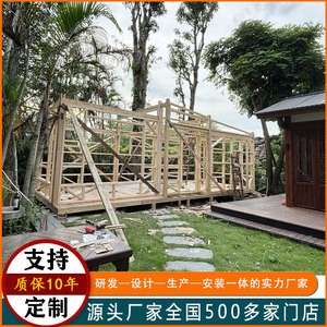 Cabane d'été moderne en bois pour le camping en plein air, écologique, avec structure naturelle traitée sous pression - Product Image 4
