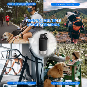 Garrafa de Água para Cães 3 em 1 OKKPETS Portátil para Viagem de Pets em Aço Inoxidável 304, Segura e Amigável para Animais, Tigela de Grande Volume - Product Image 6