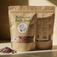 Sacs d'emballage pour sel de bain en aluminium de qualité alimentaire, refermables, écologiques, en matériaux recyclés, imprimés sur mesure, type Doypack