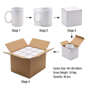 Vente en gros de tasses à café en céramique blanches vierges de 15 oz, logo personnalisé, grande capacité 450 ml, <span class=keywords><strong>tasse</strong></span> à sublimation, prix d'usine, <span class=keywords><strong>livraison</strong></span> <span class=keywords><strong>rapide</strong></span> - Product Image 4