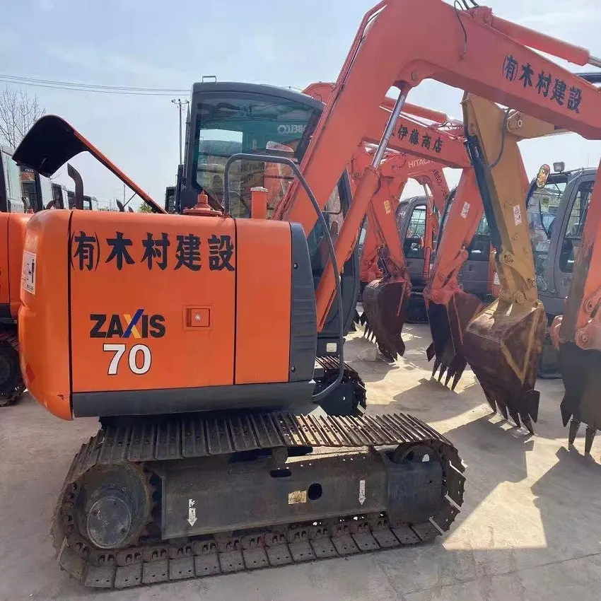 Penjualan terlaris terbaik dan harga murah MiNi second-hand Hitachi ZX70 hydraulic Ulis crawler penggali 6.5 ton bekas ekskavator