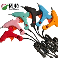 Mini pistolet à colle chaude multi-puissance 5/10/15/20W pour la fabrication d'accessoires pour cheveux