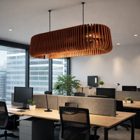 Luminaire suspendu acoustique moderne avec couvercle en acrylique et télécommande pour bureau et salle de réunion, lampe suspendue LED absorbant le son