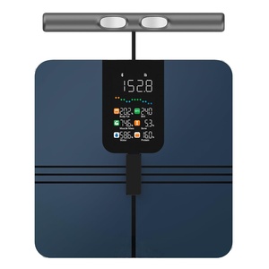 Báscula Digital Inteligente para Grasa Corporal con Control por Voz y Bluetooth, Plataforma de ABS y Vidrio Templado, Capacidad de 180 kg para Uso en Baño - Product Image 1