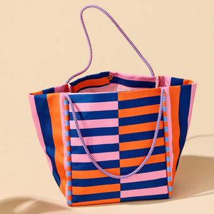 Bolsa de <span class=keywords><strong>Playa</strong></span> a Rayas de Gran Capacidad, Impermeable, para el Verano, Precio de Fábrica - Product Image 4