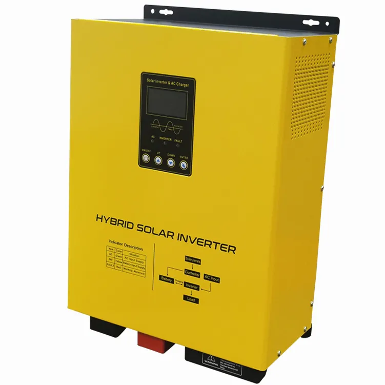 Inversor híbrido solar de 3kw, CC de 48v a 240v con accionamiento de frecuencia variable, arrancador suave para sistemas de energía solar