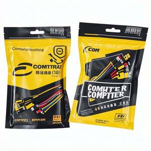 Sacs à fermeture éclair scellés 3 côtés brillants transparents personnalisés Câbles de données HDMI USB Sacs étanches en plastique pour fil d'ordinateur pour l'emballage - Product Image 1