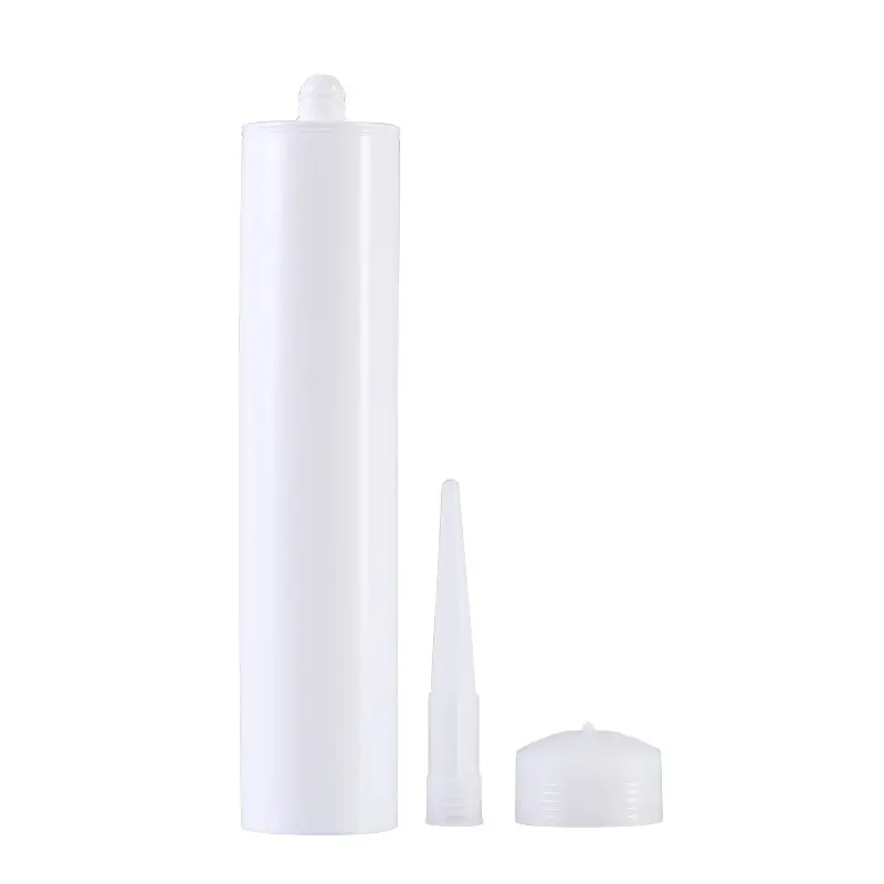 Leere 310ml weiße HDPE-Kunststoff patrone für Silikon kleber und Kleber