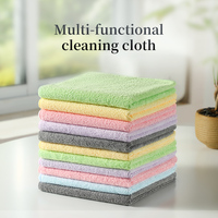 Chiffon carré en microfibre 230 g/m² réutilisable, léger, doux, absorbant, sans peluches, sans bords, séchage rapide, multi-usages pour cuisine et salle de bain