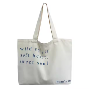 Oversize Large Custom Size with Embroidery Printing logo Durable Reusable Cotton Canvas <b>Tote</b> Shopping <b>Bag</b> with Inner <b>Pocket</b> - Product Image 2