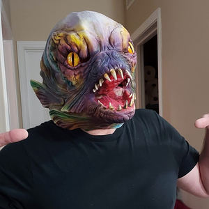 Máscara <span class=keywords><strong>de</strong></span> Piranha <span class=keywords><strong>de</strong></span> Látex, Máscara Completa <span class=keywords><strong>de</strong></span> Terror, Disfraz <span class=keywords><strong>de</strong></span> Terror, Accesorios <span class=keywords><strong>de</strong></span> Terror para Halloween, Carnaval, Disfraces - Product Image 4