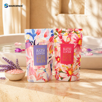 Sacs refermables en papier kraft blanc avec impression couleur personnalisée et processus de dorure à chaud